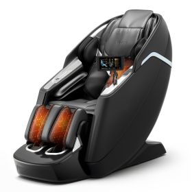 VEVOR Dual-Core 4D+3D Full Body Massage Chair, with Extended SL Track, Deep Yoga Stretch, Electric Extendable Footrest, TFT, AI Voice Control, Heat