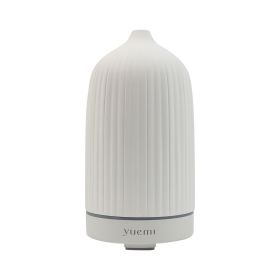 YUEMI Serenity Mist Essential Oil Diffuser Ultrasonic Aromatherapy Diffuser 160ml Ceramic Stone Aroma Diffuser with 7 Colors LED Night Light 4 Timer S