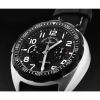 Zeno 6528-THD-A1 Men's 'Pilot Bullhead' Chrono Limited Edition Black Dial Black/White Rubber Strap Automatic Watch