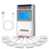 4 Channel TENS Unit Muscle Stimulator Rechargeable Digital TENS Muscle Massager with 48 Modes 20 Intensity Levels 8 Pads Timer