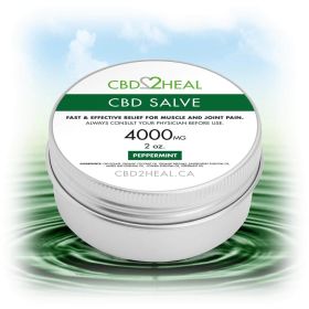 CBD Healing Salve Cream (Dosage: 4000mg, Flavour: Peppermint)