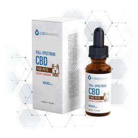 Dog CBD - Full Spectrum Pets CBD Oil (Flavours: Bacon, Dosages: 500mg)