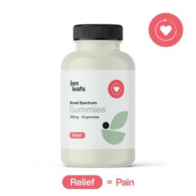 Broad Spectrum CBD Gummies for Pain (Zen Leafs) (Benefit: Relif, Dosages: 300mg)