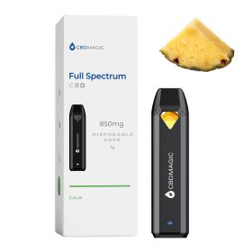 Full Spectrum CBD Vape for Calm 850mg (Terpene Profile: Pineapple, Type: Calm)