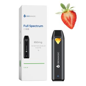 Full Spectrum CBD Vape for Calm 850mg (Terpene Profile: Strawberry, Type: Calm)